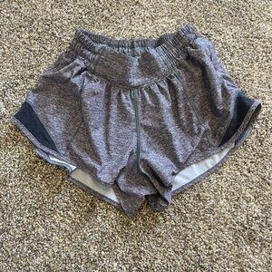 Lululemon grey hotty hot shorts 2.5” inseam size 2